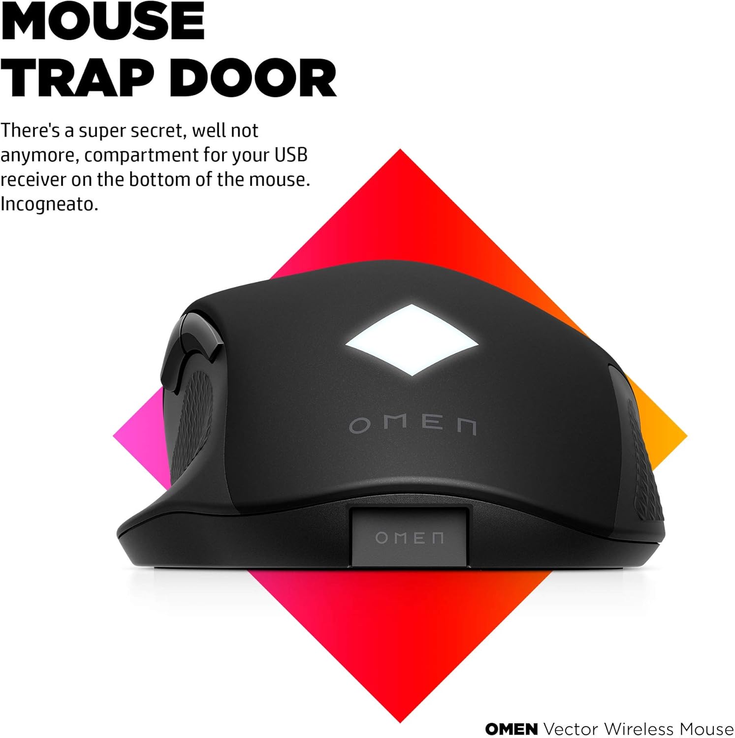 OMEN Vector Wireless Mouse | Gaming Mouse with Warp Wireless Technology and Ultra-Fast USB-C Charging | Mouse with Esports Grade Sensor and Ergonomic Design | DPI Range 100-16,000 | (2B349AA) Pack of 2