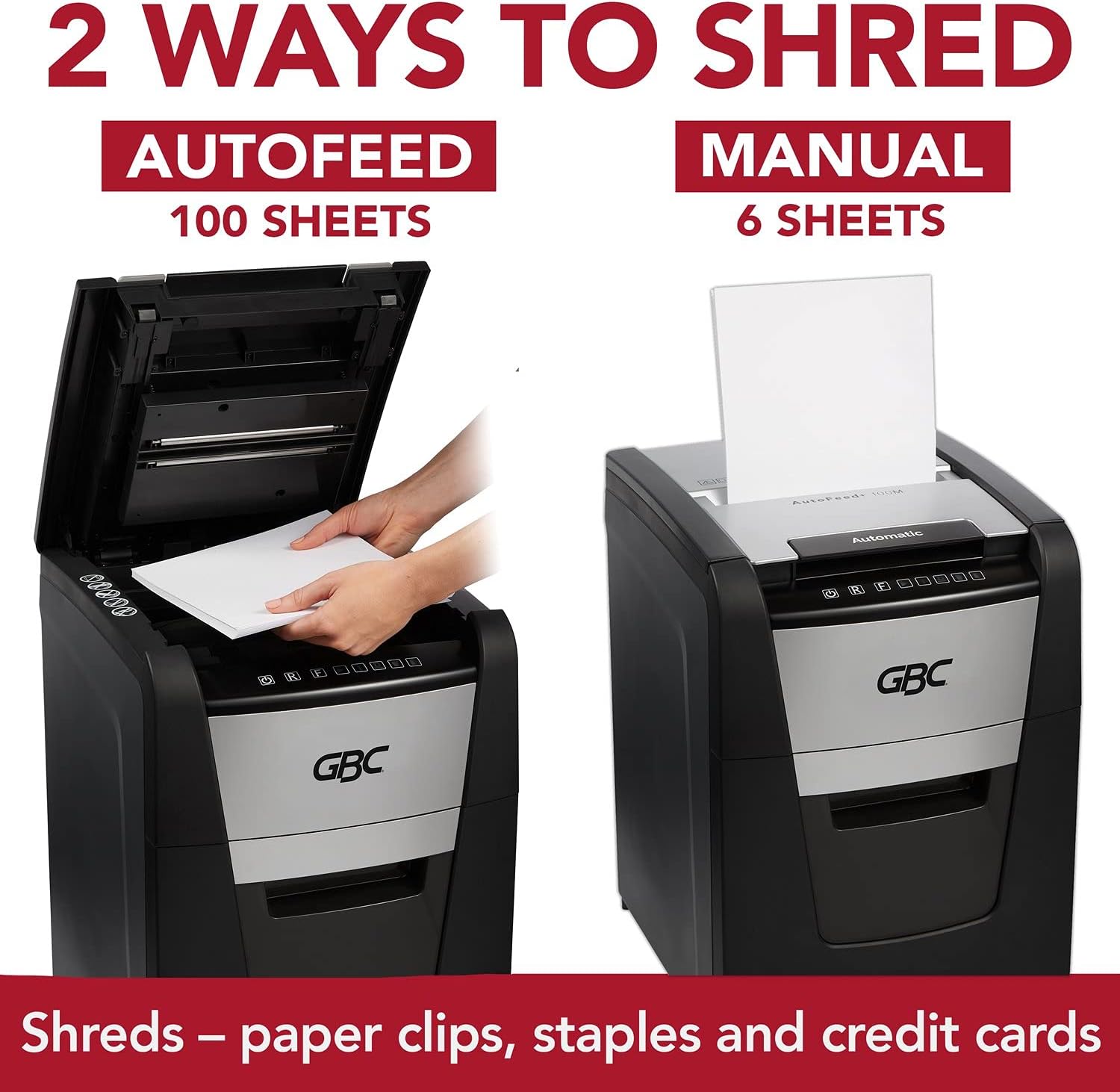 GBC Paper Shredder, Auto Feed+, 230 Sheet Capacity, Micro-Cut, Small Office Shredder, 230M (WSM1757607)