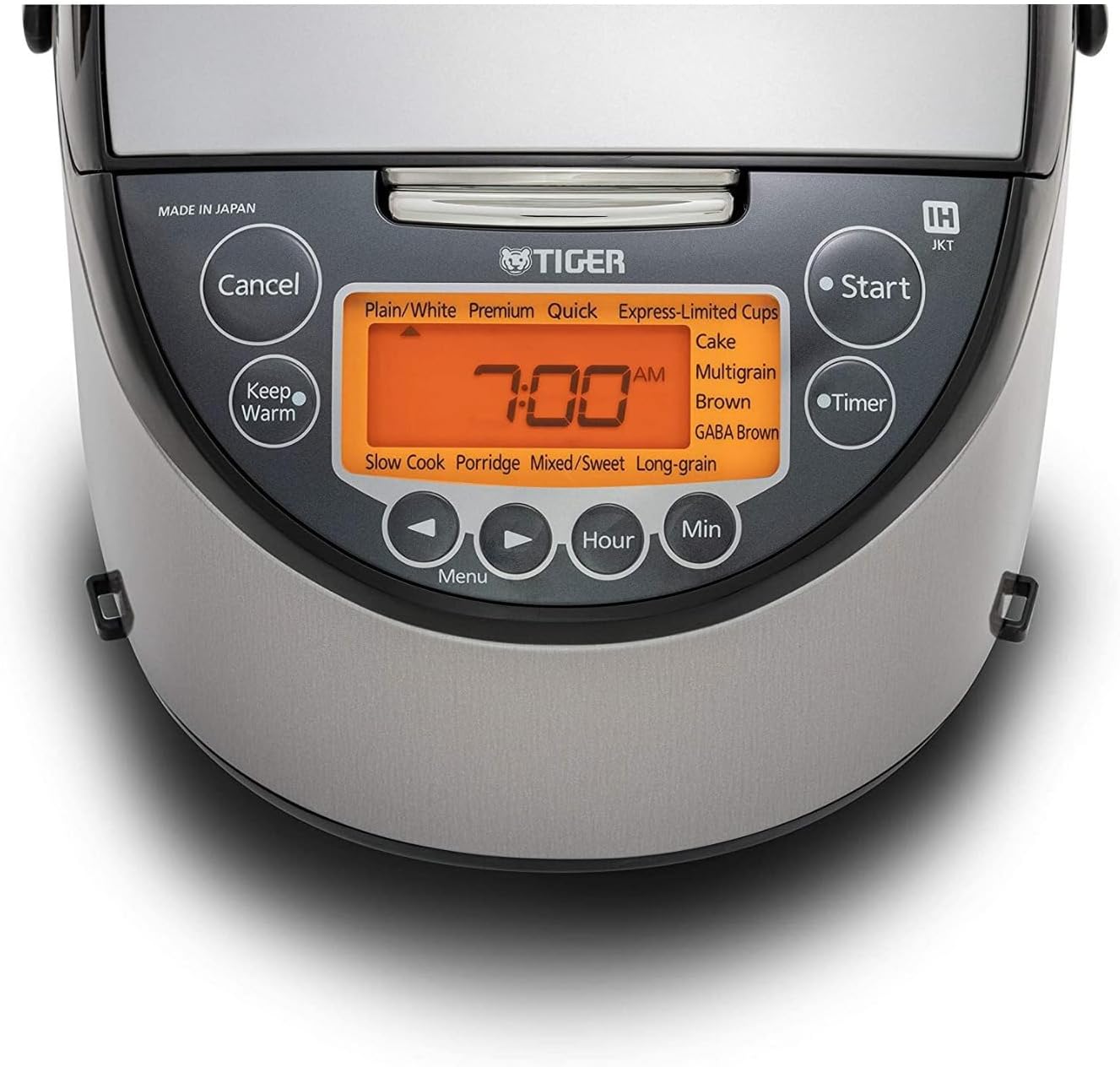Tiger JKT-D18U 10-Cup Induction Heating Rice Cooker (Black and Stainless Steel) Bundle with Rice Washing Bowl and Bamboo Spoon (3 Items)