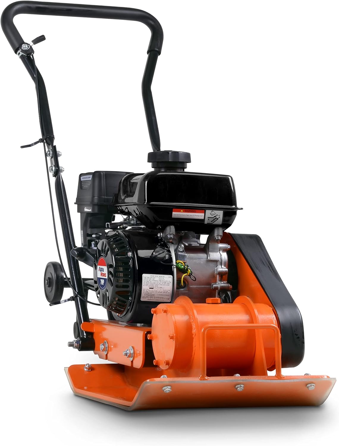 SuperHandy Plate Compactor Rammer 7 HP Gas Engine 4200-Pounds of Compaction Force Rammer Jumping Jack Tamper 20 × 15 Inch Plate for Paving Landscapes Sidewalks Patios EPA/CARB Compliant