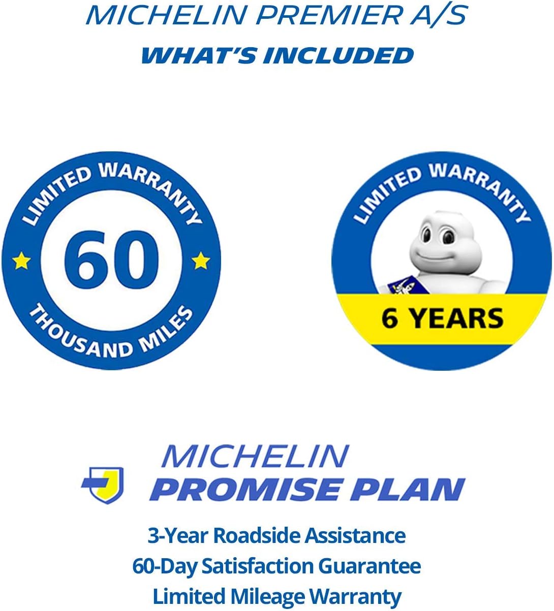 MICHELIN Premier A/S All-Season Radial Car Tire for Luxury Performance and Passenger Cars; 205/60R16 92H