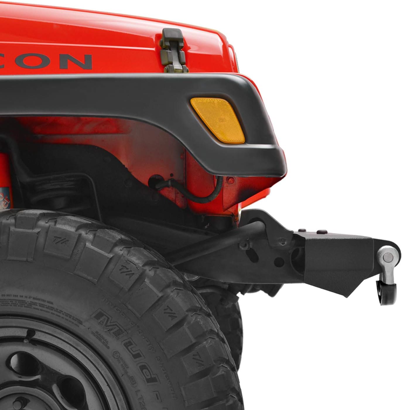 KML Front Bumper Black Textured Off Road Rock Crawler Fit for 87-06 Wrangler TJ YJ