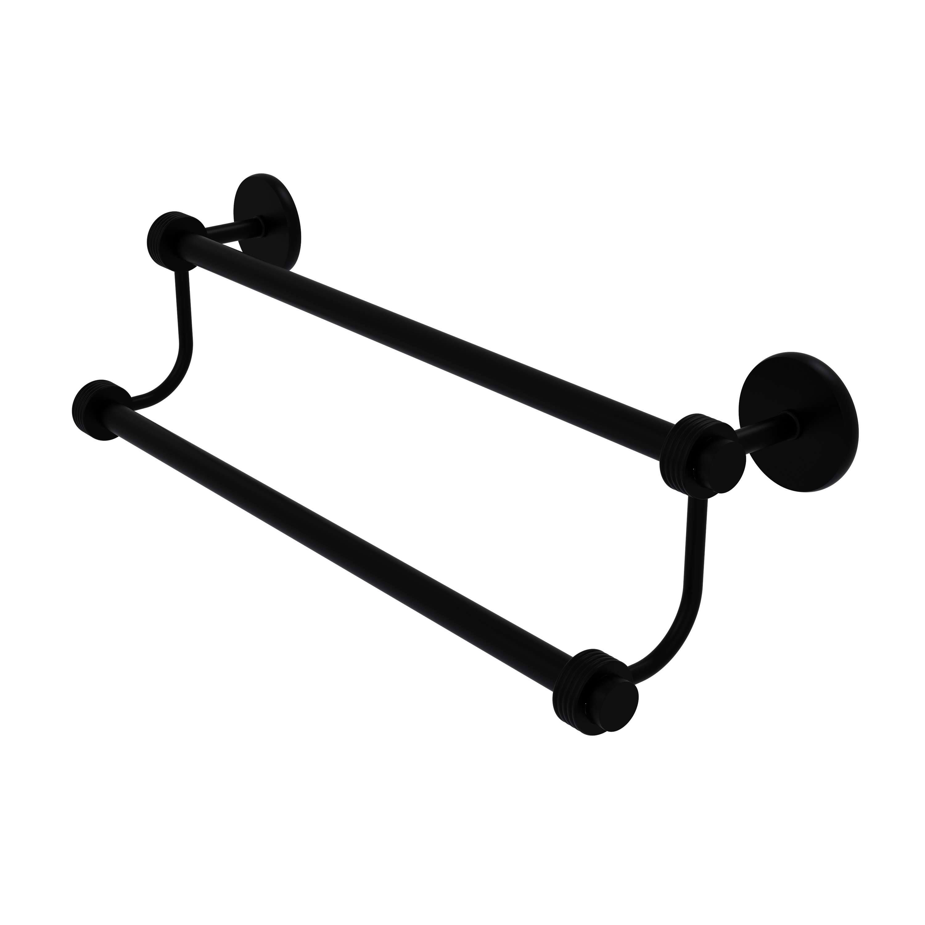 Allied Brass 7272G/30-BKM 30 inch Double Towel Bar, Matte Black