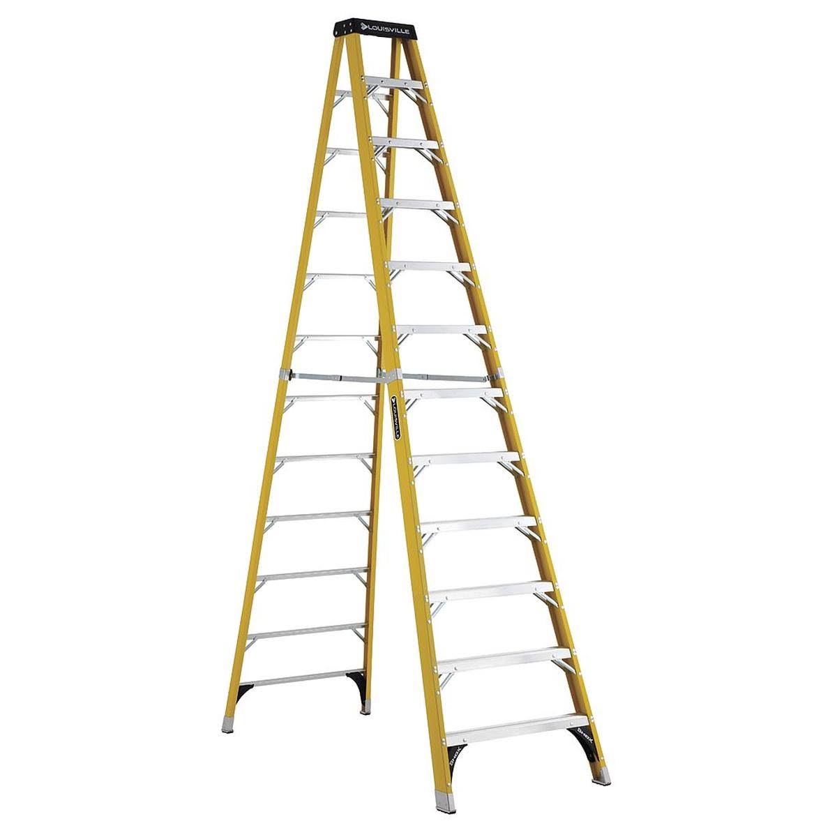 Louisville 12 ft. 375 lb. Load Capacity Fiberglass Stepladder FS1112HD