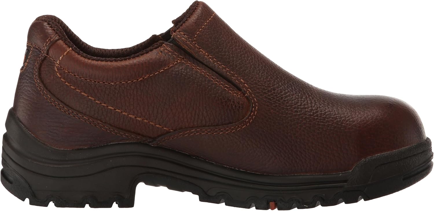 Timberland PRO Men's Titan Slip On Alloy Safety Toe Industrial Work Shoe, Camel Brown-2024 New, 11