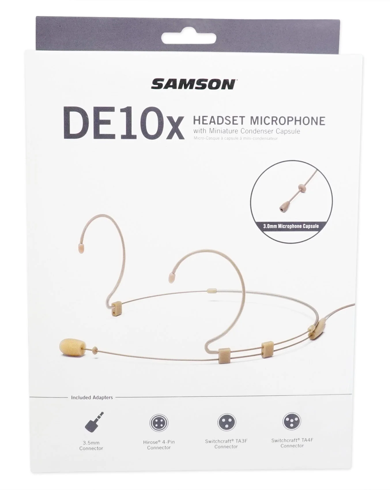 Samson DE10X Headset Microphone Mic For SHURE PGX1 Bodypack Transmitter