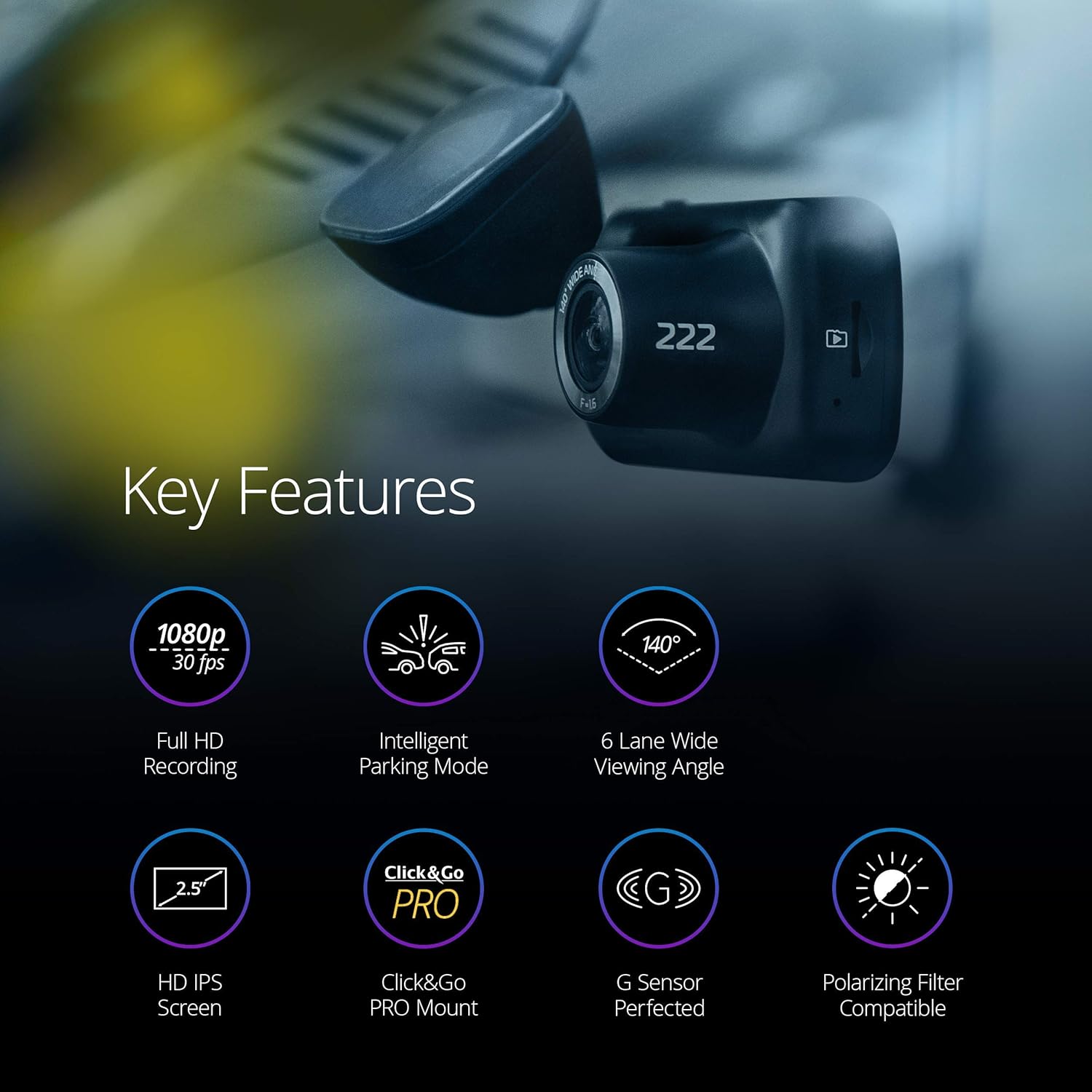 Nextbase 1080p Full HD 222 Dash Cam