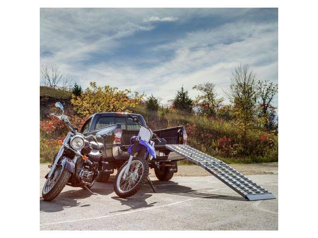 120x22 Single Runner Folding Aluminum Motorcycle Ramp