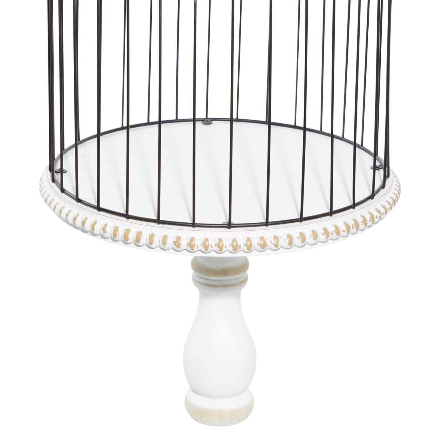 zph5263 White Wood Farmhouse Birdcage - Pet Supplies online store