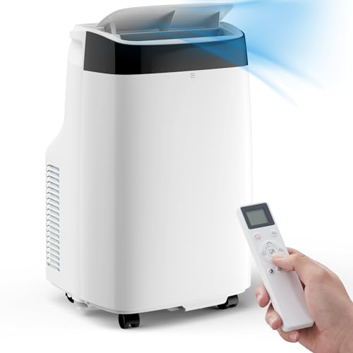 Portable Air Conditioner with LCD Display Remote Control/24H Timer/Window Venting Kit,3 in 1 Portable AC,Cooling,Dehumidifier,Fan Cooling Up to 450 sq.ft.for Bedroom, Living Room,Office