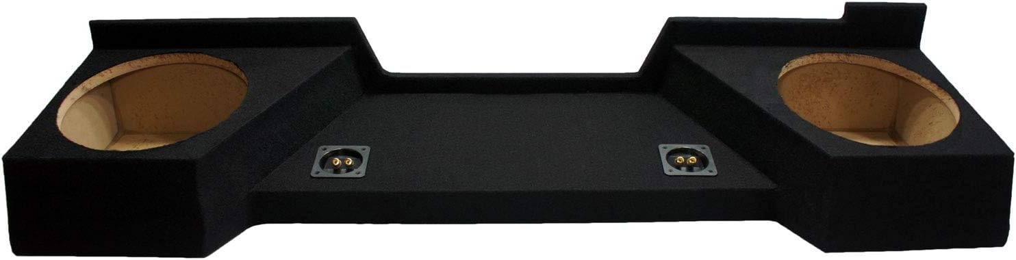 Compatible with Chevy Silverado or GMC Sierra Full Size Extended Cab Truck 2007-2013 Dual 12 Subwoofer Sub Box Speaker Enclosure