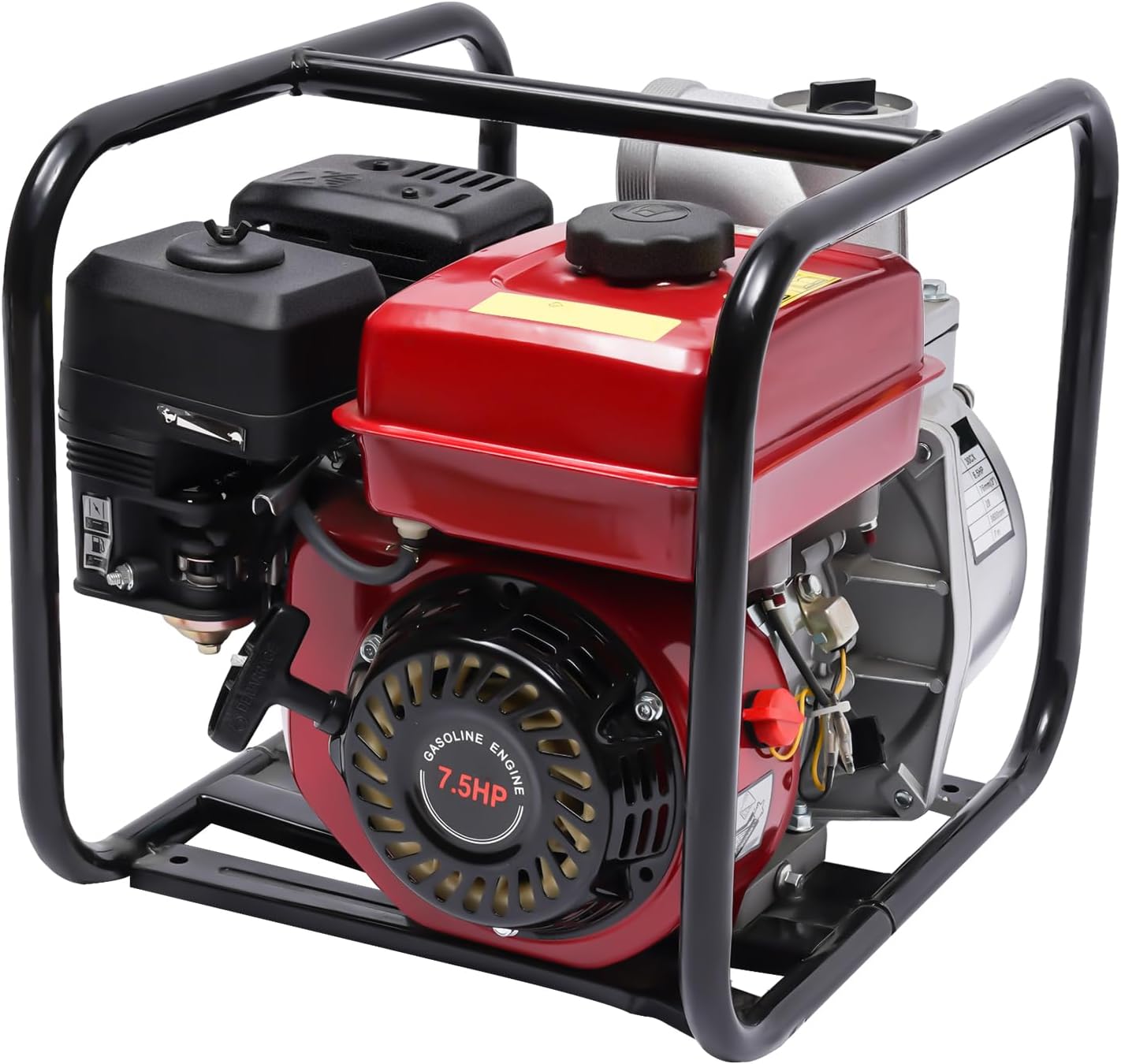 7.5HP 3"Gasoline Powered Water Pump Water Transfer Garden Farm Irrigation Petrol Pump, Portable Engine Intake 60m3/h with Water Filtration Systems
