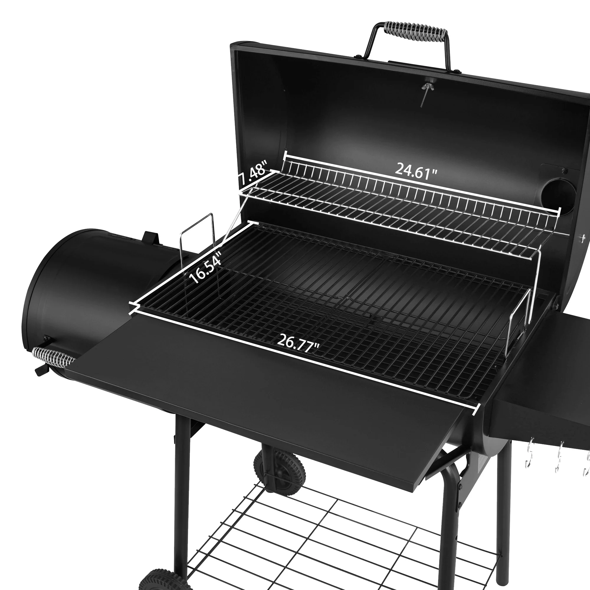 Royal Gourmet 30 CC1830S Steel Charcoal Grill with Offset Smoker