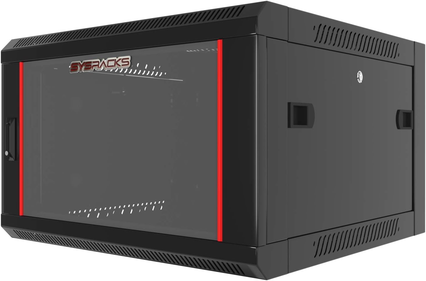 Wall Mount Server Rack Cabinet Locking Computer Cabinet Network Enclosure for Electronics Security Audio Video AV Equipment Data Rack 24-Inch Depth Server Cabinet (6U)