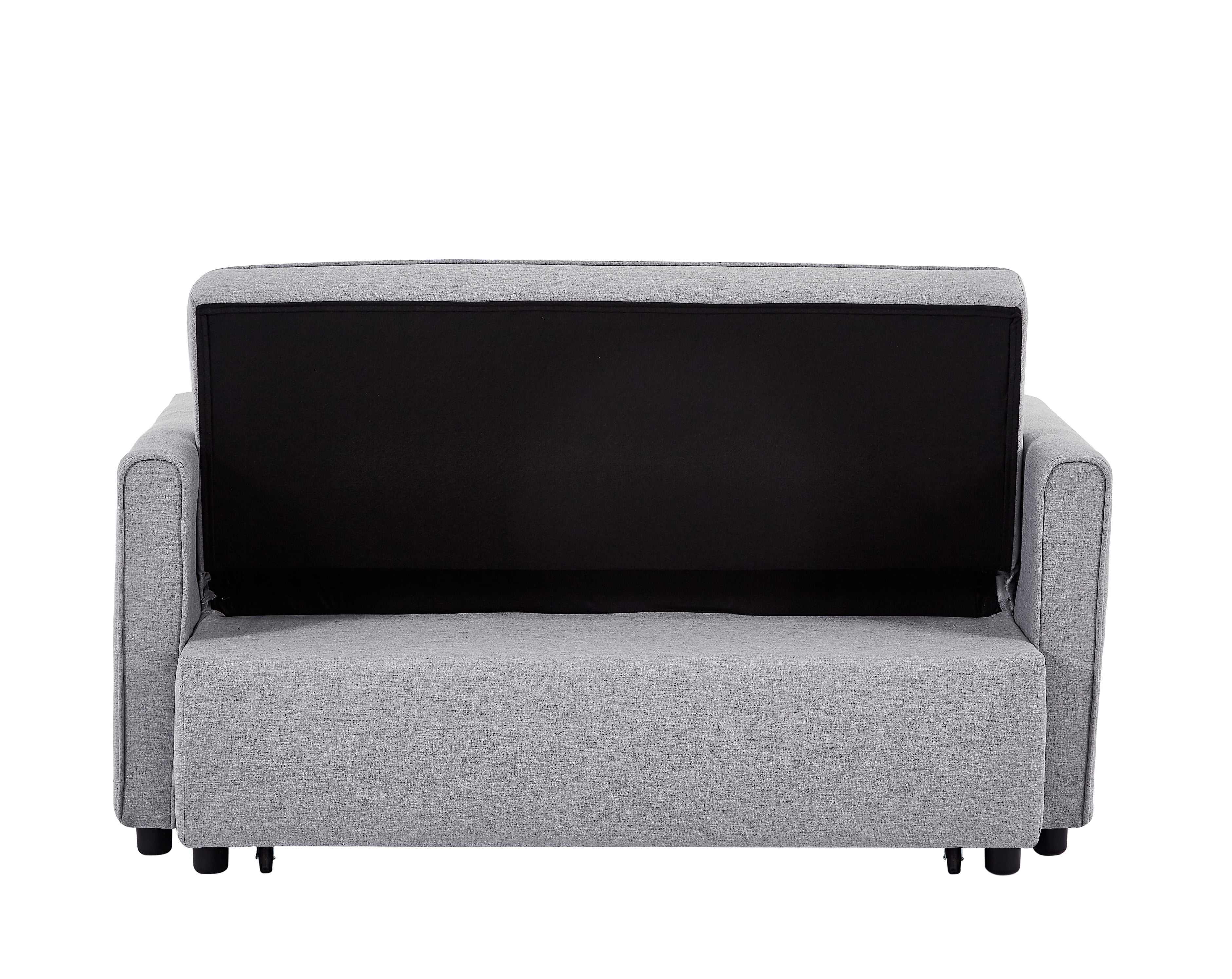 Momspeace Sleeper Sofa Bed, 54" Modern Sofa Couch 3 in 1 Convertible Pull Out Bed Loveseat For Living Room - Gray