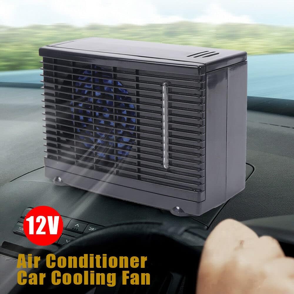 Adjustable Mini Air Conditioner Cooler - 12V Portable Car Air Conditioner Cooling Fan,Car Truck Air Cooler - Mini Air Cooler For Truck VehicleCooling Fan Water Ice Evaporative Pack of 2