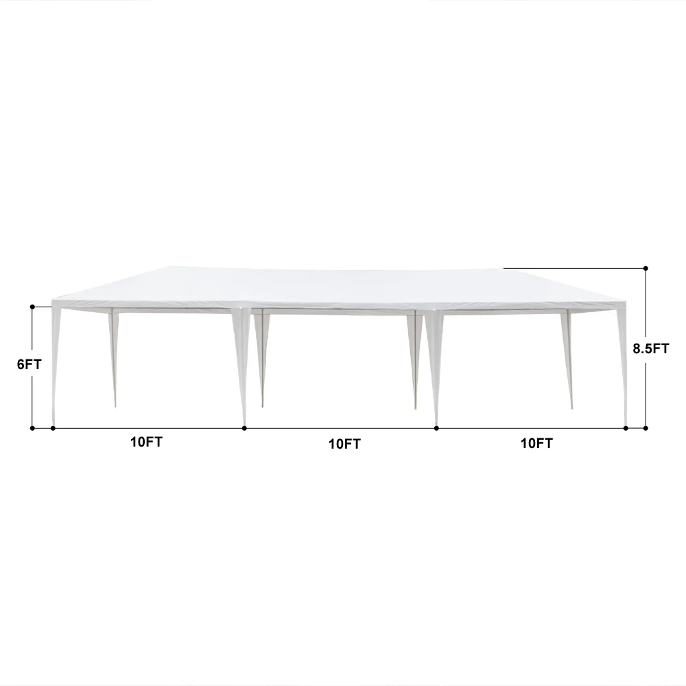 Zimtown 10x30ft Party Patio Tent Canopy Gazebo Pavilion Event Canopies(8 sides)