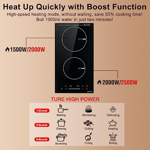Induction Cooktop, ECOTOUCH Induction Cooktop Stove Top Induction…