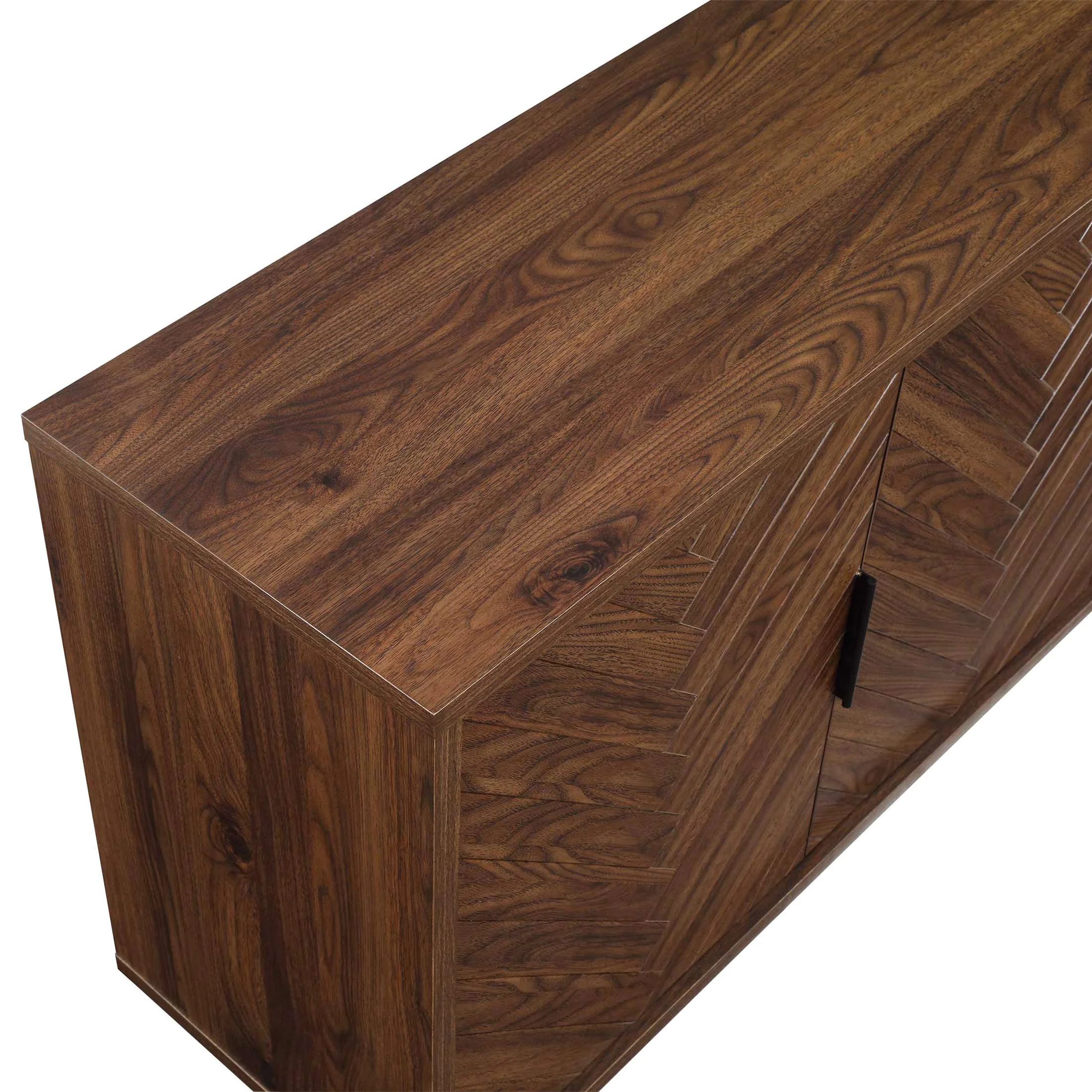 Better Homes & Gardens Wyatt Geo TV Stand for TVs up to 70",  Walnut Finish