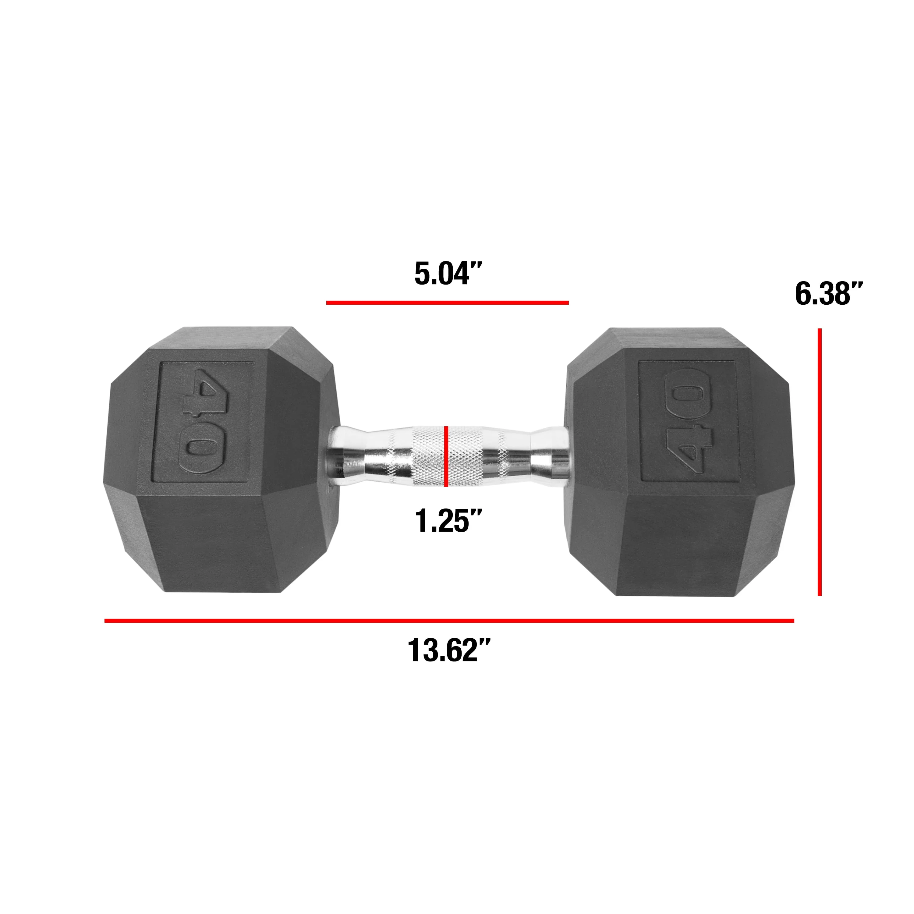 CAP Barbell, 20lb Coated Rubber Hex Dumbbell, Pair