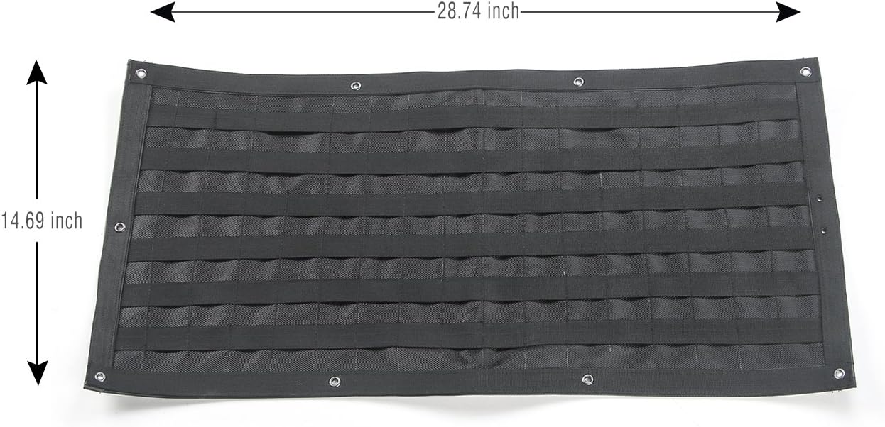 Voodonala Canvas Tailgate Cargo Storage Bag & Tool Kit Organizer Pockets for 2007-2018 Jeep Wrangler JK JL Unlimited