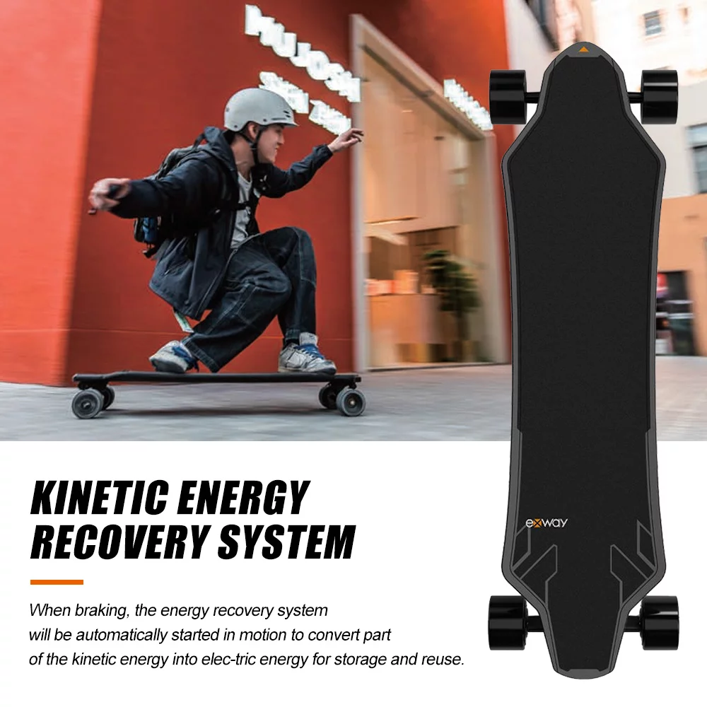 Electric Skateboard with Remote Control, 655W Motor E-Skateboard, 45 KM/H Top Speed Electric Longboard with Frog Light, 30KM Range,for Youth, Adults - Curated Treasures Market