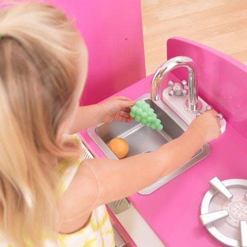 Kidkraft Retro Kitchen and Refrigerator in Pink