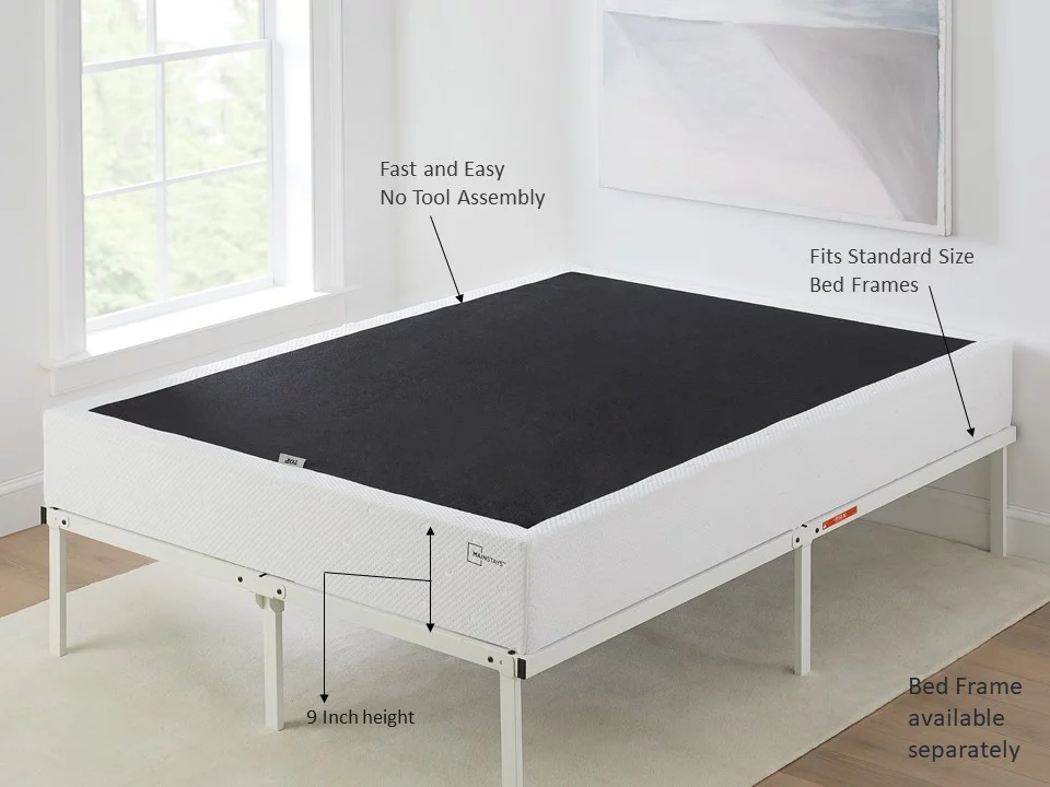 Mainstays 9" Queen High Profile Easy Assembly Smart Metal Box Spring