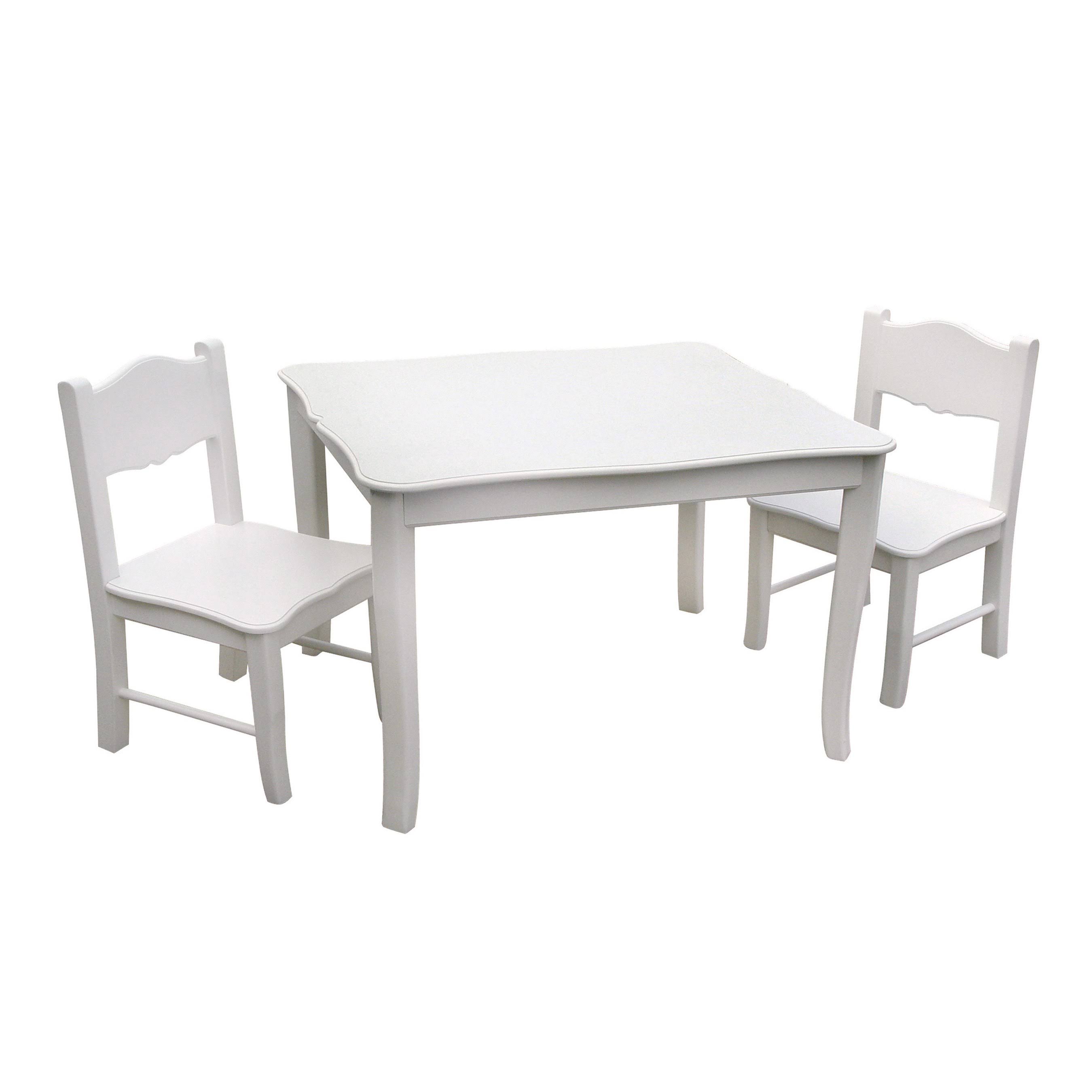 Guidecraft Classic Table u0026 Chairs Set, White