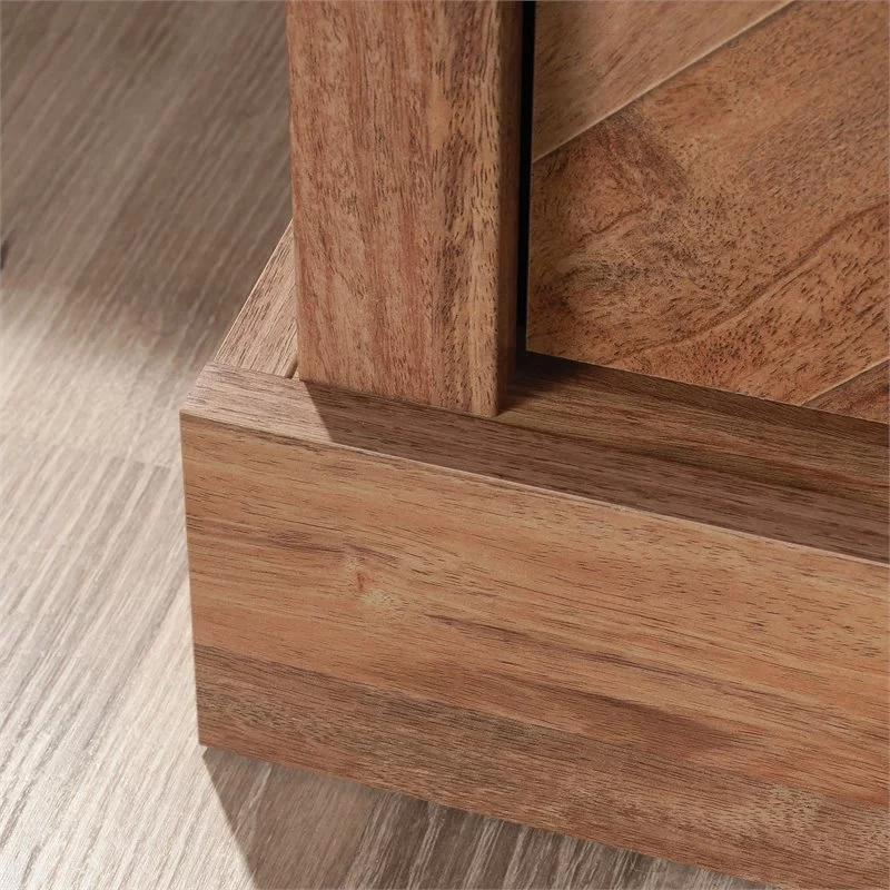 Sauder Cannery Bridge Herringbone TV Stand for TVs up to 65", Sindoori Mango Finish