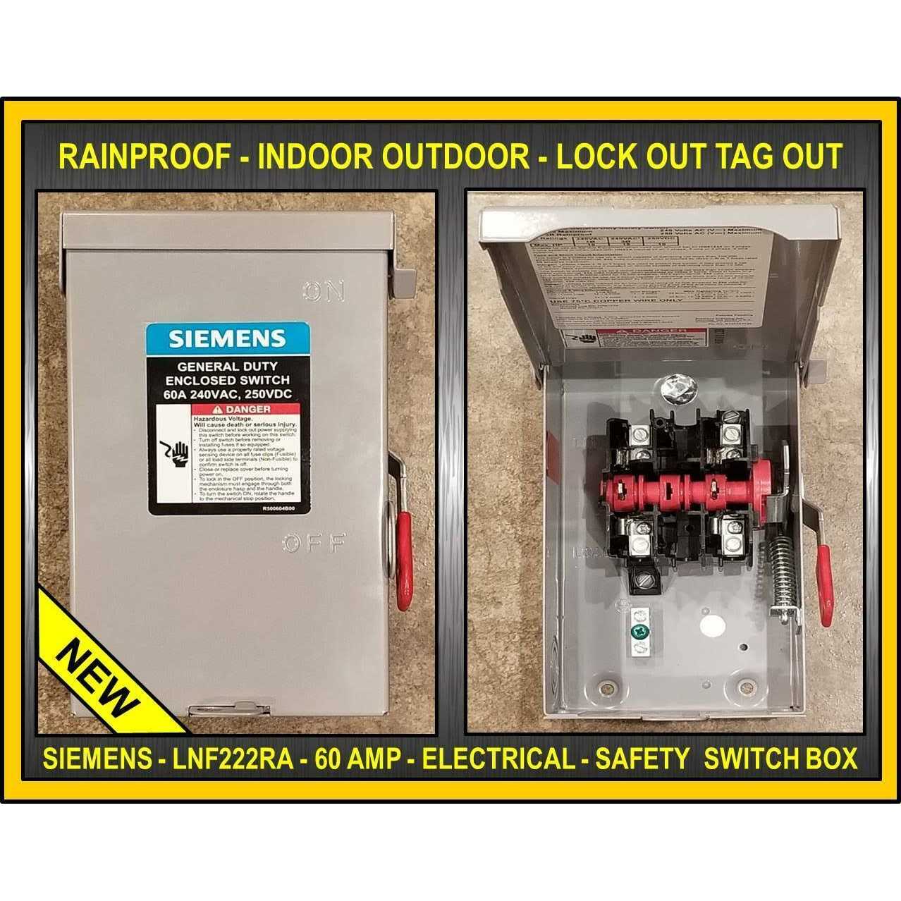 Siemens LNF222RA Safety Switch General Duty 60A - Shop Hardware Tools Online Store