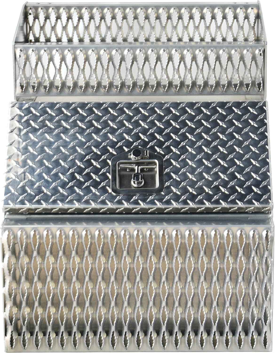 Heavy Duty Aluminum Semi Truck Side Storage Saddle Step Box / 24"" L x 25"" W x 28"" H