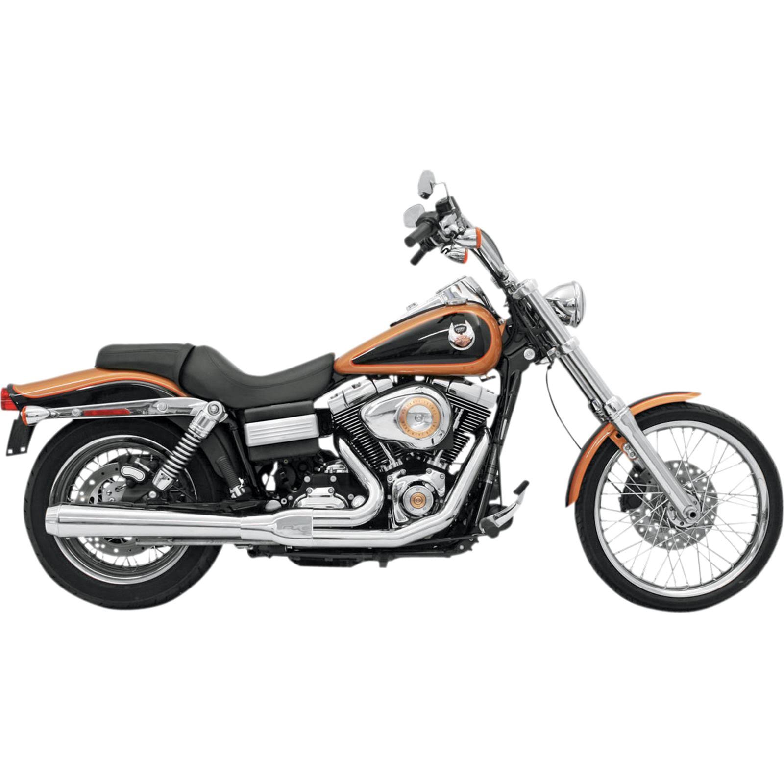 Bassani Road Rage 2-Into-1 Exhaust: 06-17 Dyna Models - Chrome 13111J