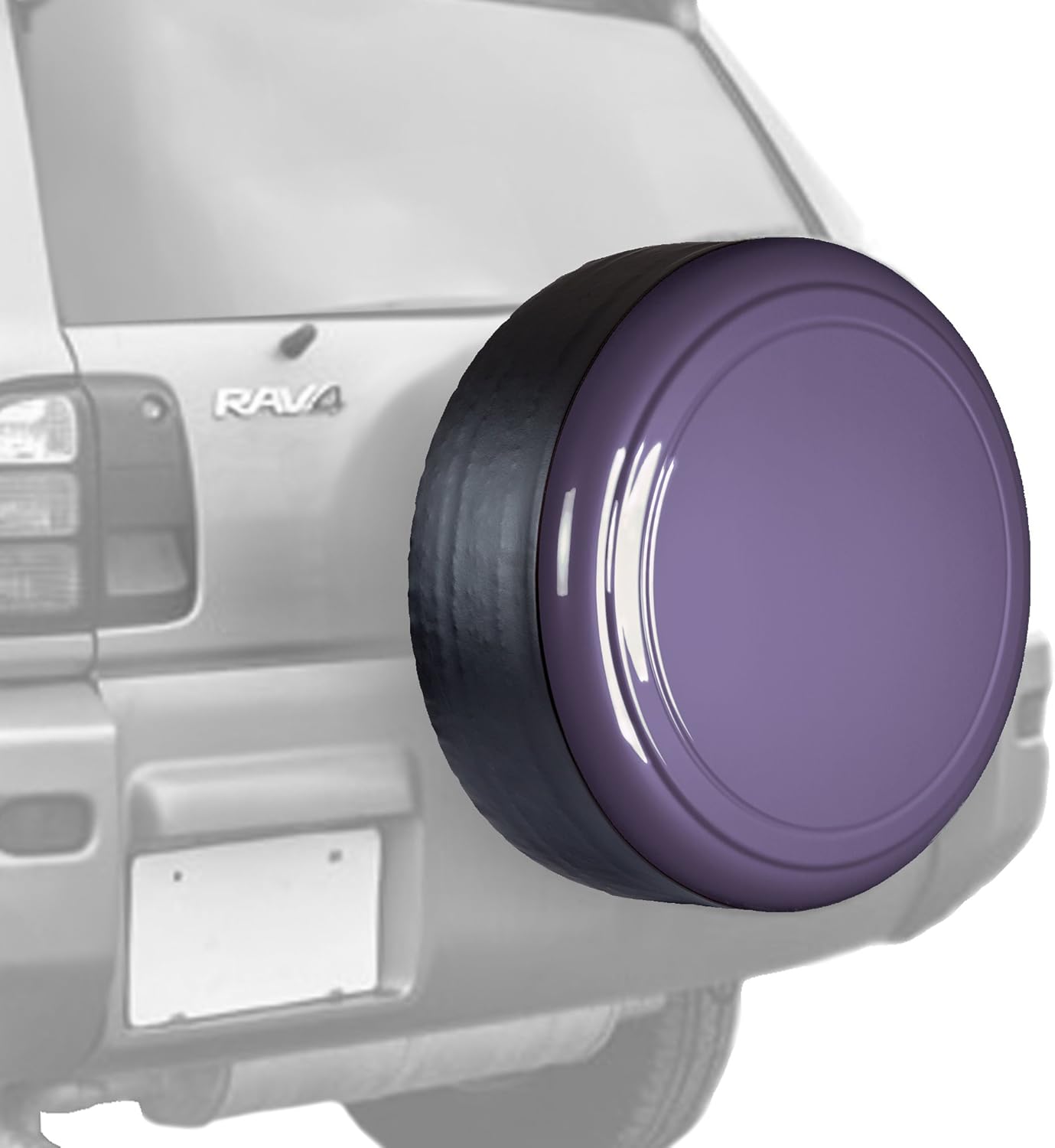 Boomerang 28" Color Matched Rigid Tire Cover for Toyota RAV4 (95-00) - (Plastic Face & Vinyl Band) - Black