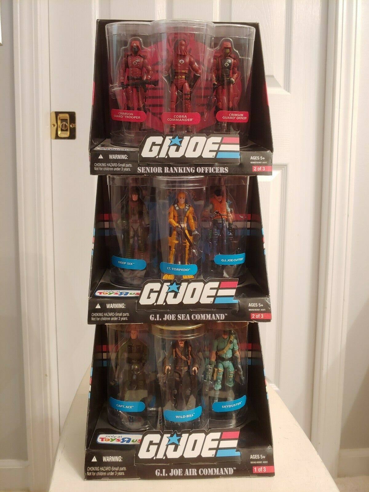 G I Joe 25th Anniversary Air Command Exclusive Boxed Set of 3 Action Figures Wild Bill Captain Ace Skyduster