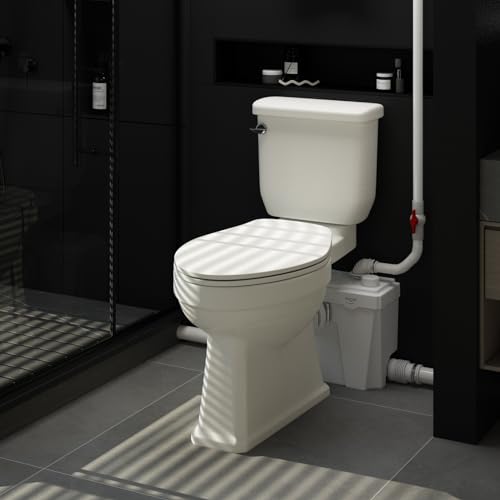 Macerator Sewerage Sump Pump with 4 Water Inlets for Toilet, Basement, Kitchen, Sink, Shower, Bathtub Waste Water Disposal Upflush Toilet System