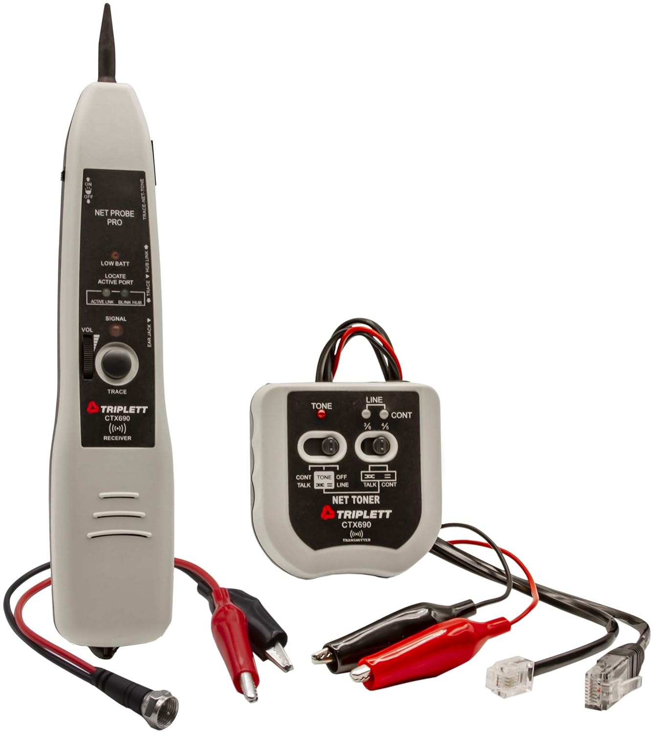Triplett Fox & Hound Premium Tone and Probe Wire Tracing Kit Generates Multiple Tones with Adjustable Sensitivity for Electrical Wire, LAN Cable, Telephone, and More (3399)
