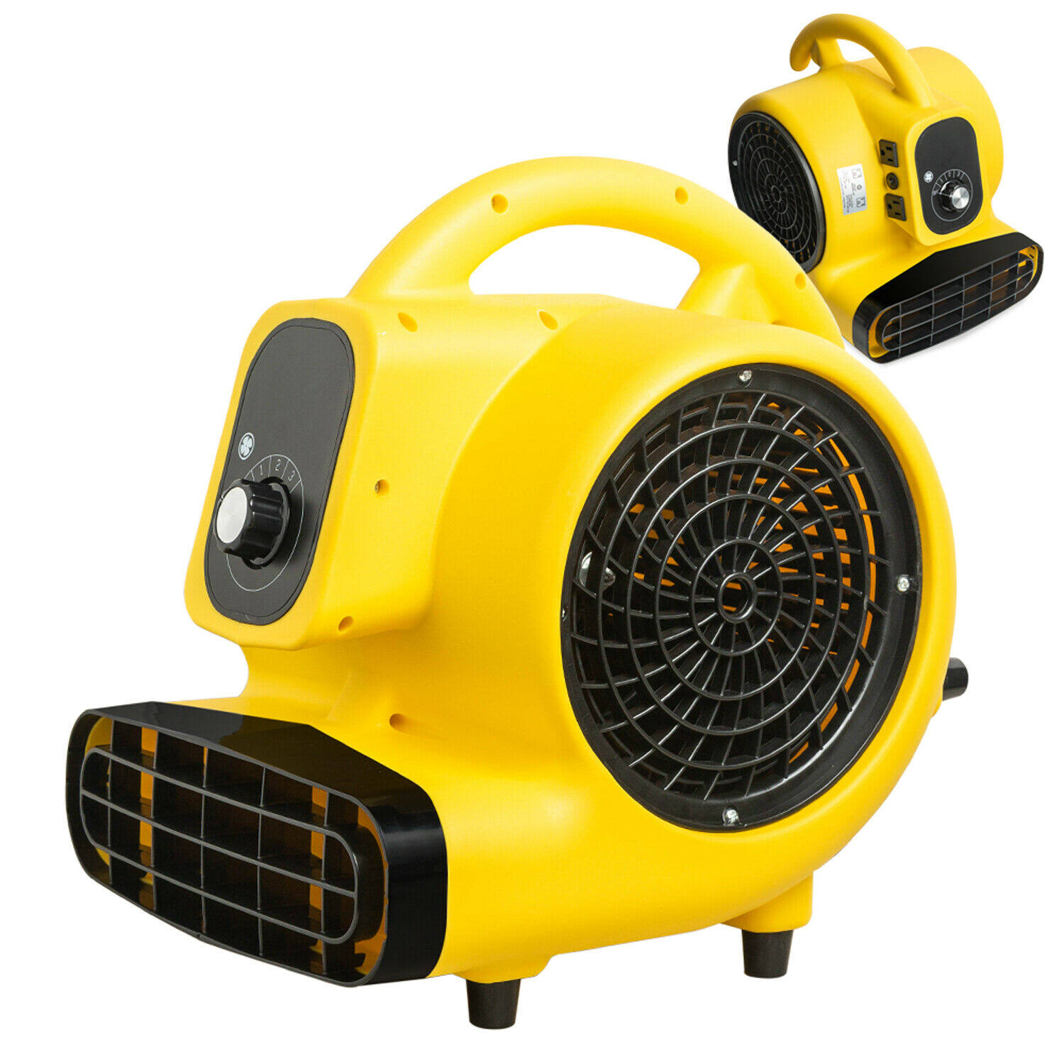 3-Speed Air Mover Floor Carpet Dryers Lightweight Blower Floor Fan Ventilator