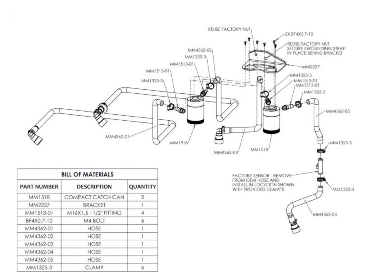 Ford F-150 2.7L EcoBoost Baffled Oil Catch Can Mishimoto