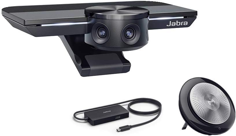 Jabra PanaCast (8100-119) with Jabra Speak 710 MS Wireless Bluetooth Speaker (7710-309) and Jabra PanaCast Table Stand (14207-56) Bundle