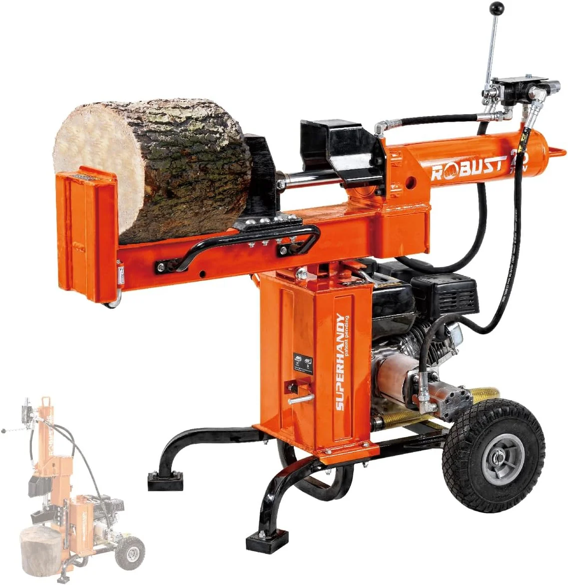 SuperHandy Gas-Powered Log Splitter - 7HP 209CC 25 Ton Hydraulic System 16" Max Wood Diameter - Curated Treasures Market