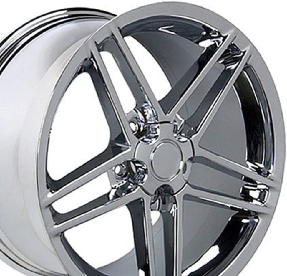Partsynergy Replacement For 17" Rim fits 1997-2004 Chevrolet Corvette C6 Z06 Style Chrome 17x9.5 Wheel
