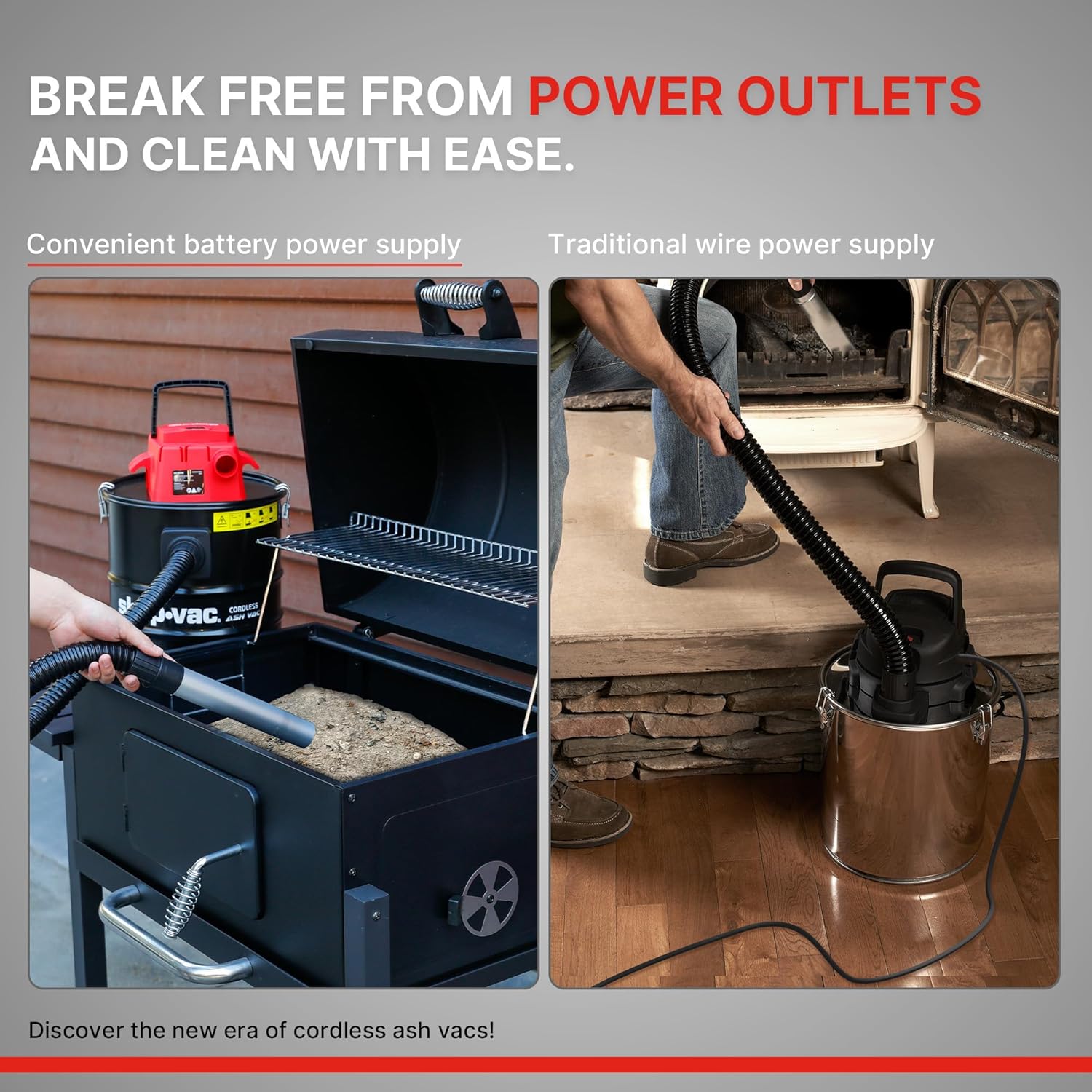 Shop-Vac 4 Gallon 2.0 Peak HP Ash Vacuum and 5 Gallon 9.0 Peak Kpa Ash Vacuum