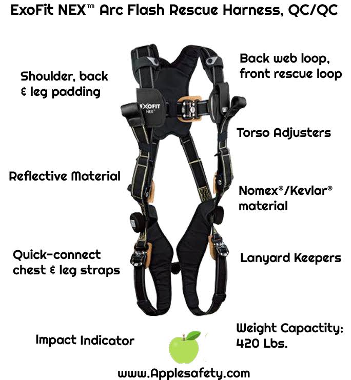 DBI Sala ExoFit NEX Arc Flash Rescue Harness 1113327