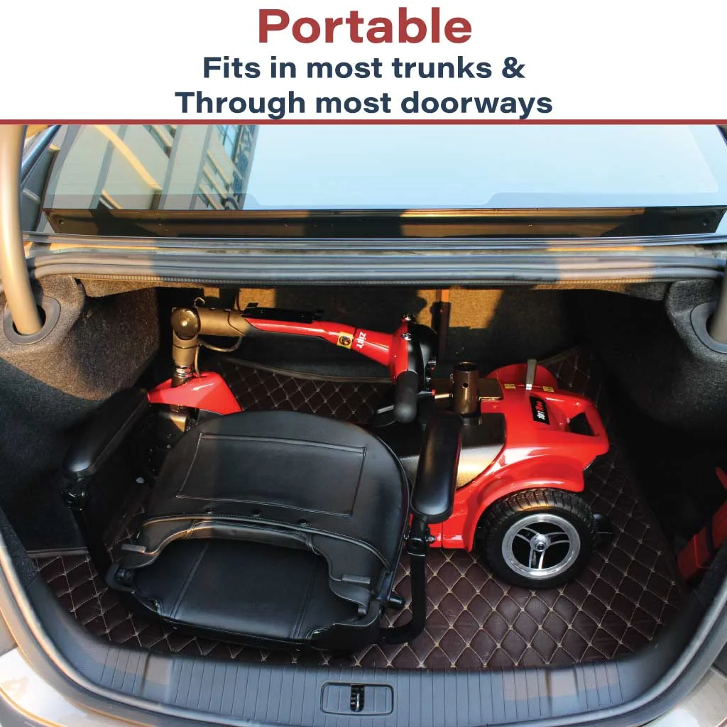 Zip'r Roo 3-Wheel Travel Mobility Scooter, Red