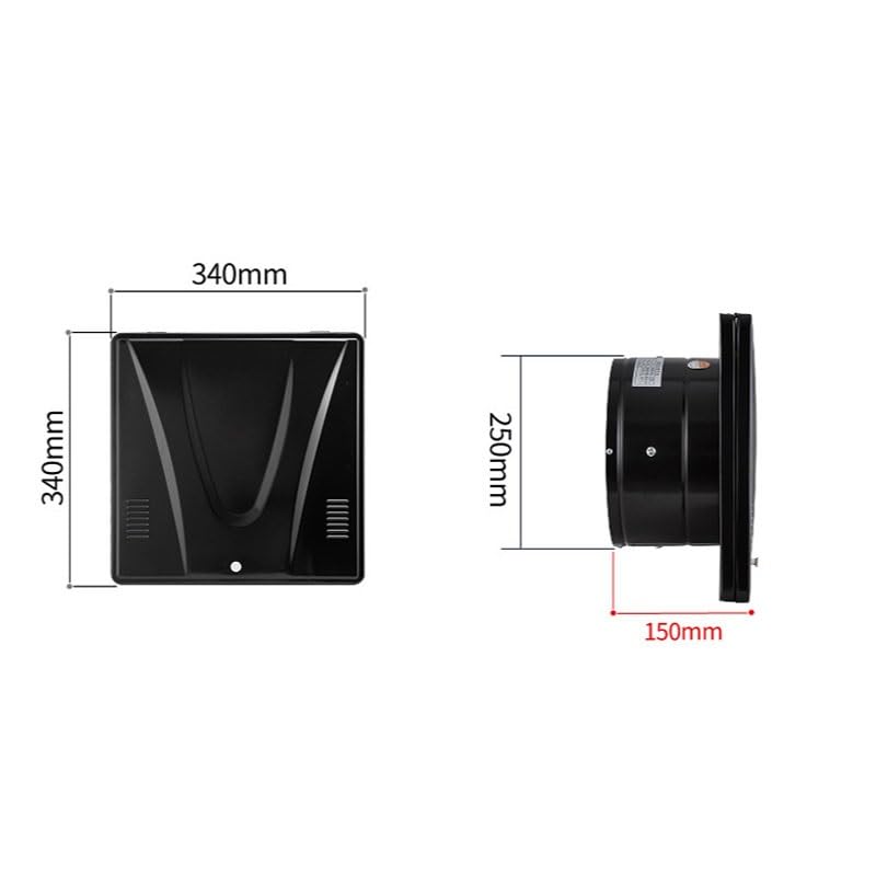 BINGWANG 10inch High Speed Exhaust Fan Kitchen Hanging Wall Window Ventilator Extractor Industrial Ventilation Metal Pipe Fan Ventilation