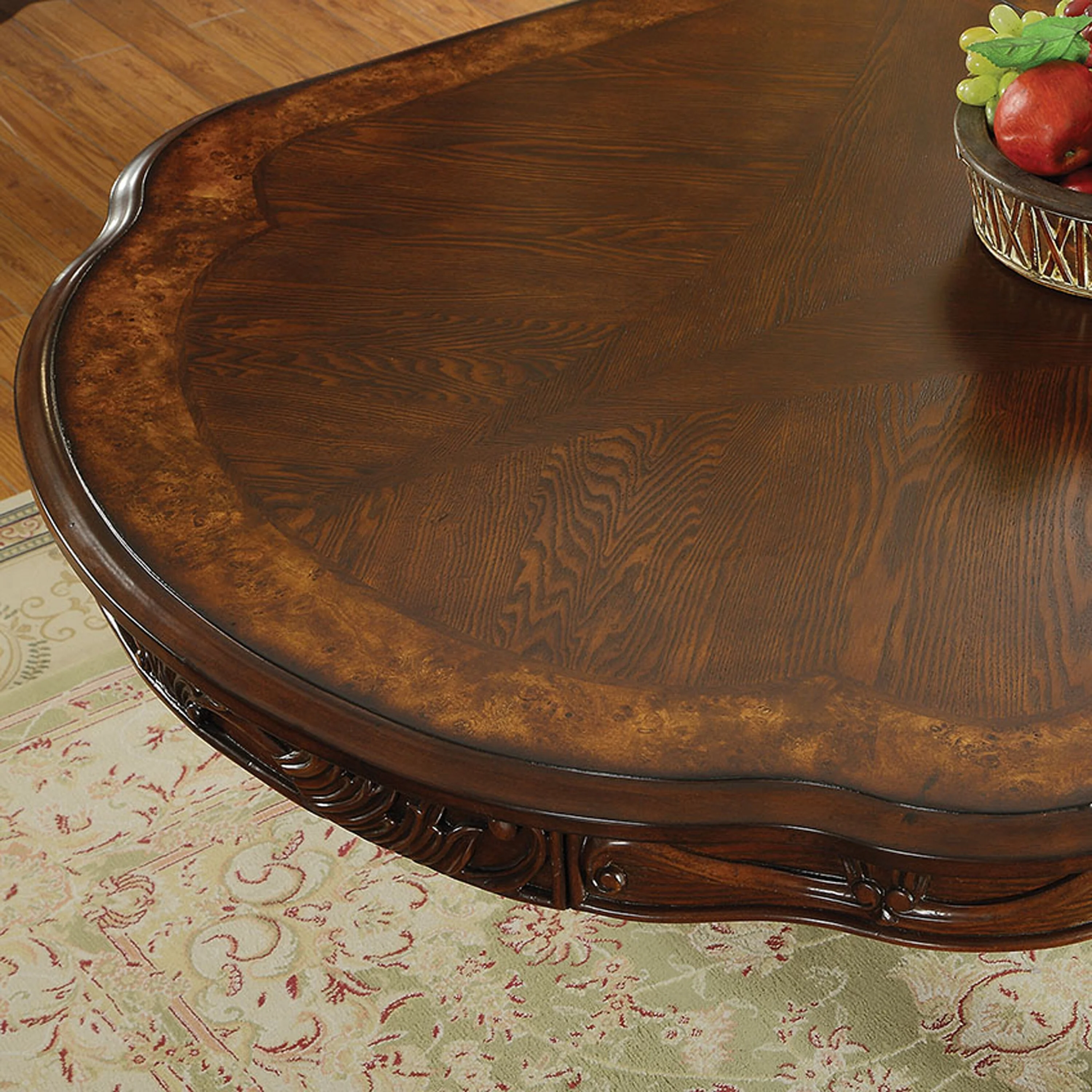 Furniture of America Rutherford Traditional Cherry Solid Wood 7-Piece Dining Table Set by