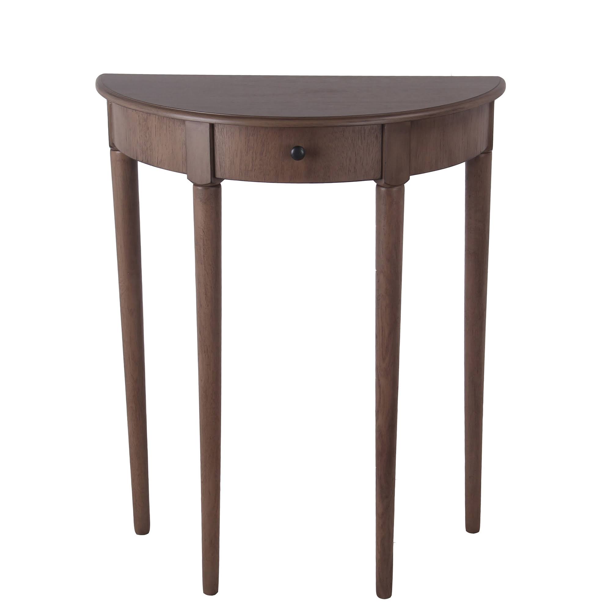 1 Drawer Half Moon Console Table with Round Legs, Small - Sage Blue