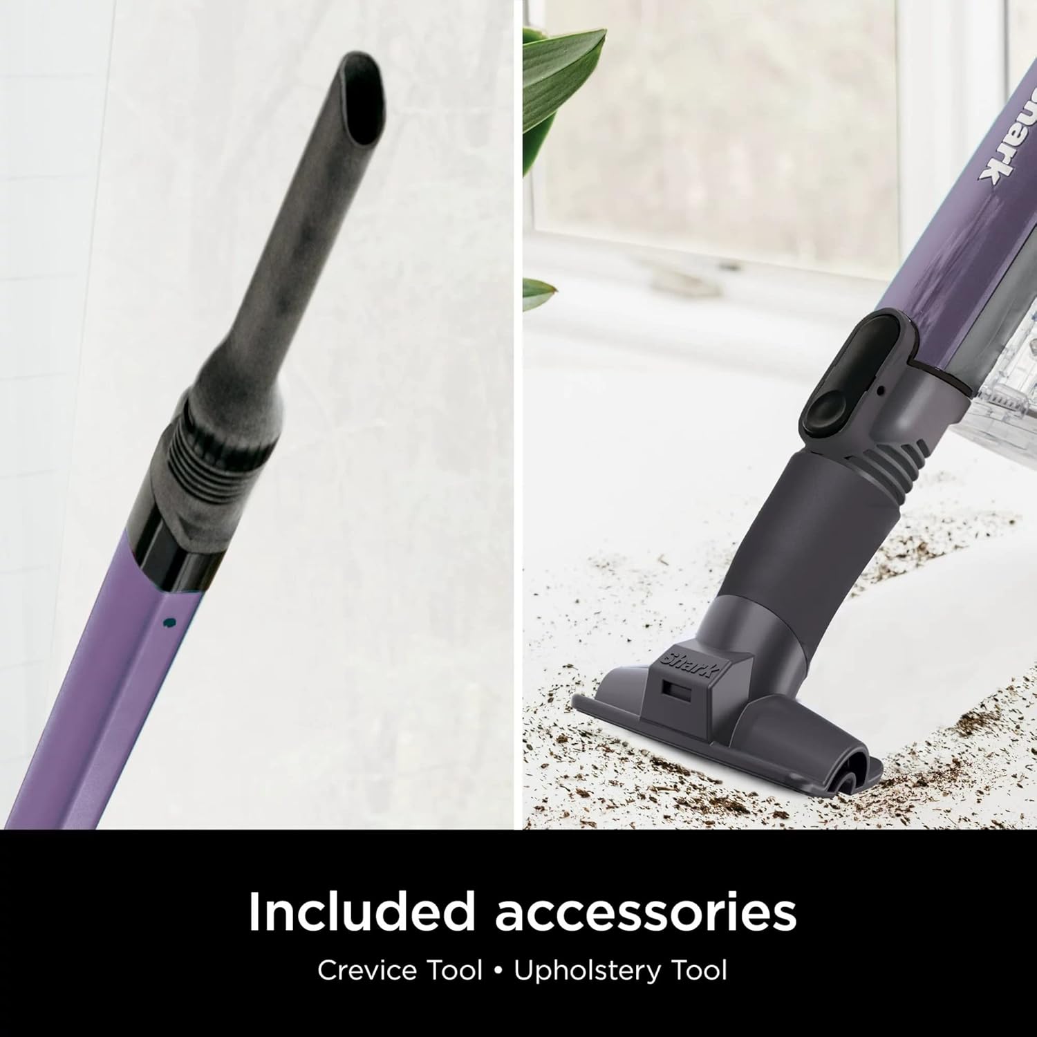 Shark WZ240 Pet Cordless Stick Vacuum Self-Cleaning BrushRoll, PowerFins, Crevice Tool & Upholstery Tool, 40min Runtime, Purple/Grey (Renewed)