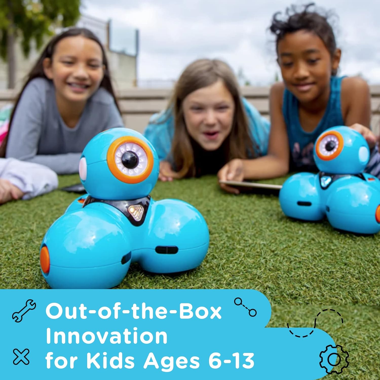 Wonder Workshop Dash Robot Wonder Pack – Coding Educational Bundle for Kids 6+ – Free STEM Apps with Instructional Videos - Launcher Toy, Sketch Kit Drawing, Gripper Building